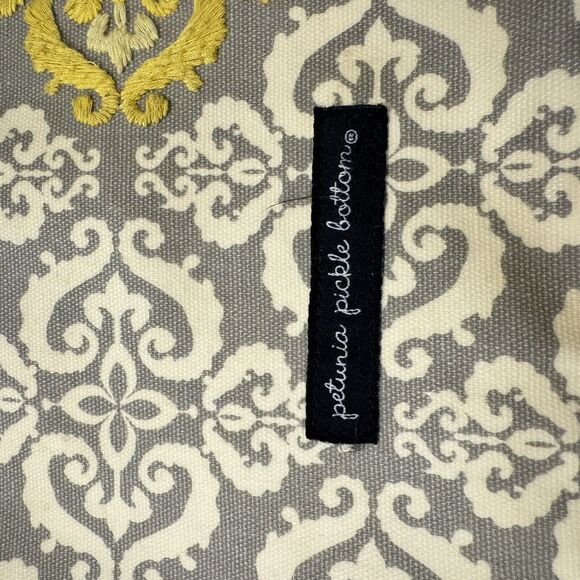 Petunia Pickle Bottom Diaper Bag Backpack Floral Pattern, Grey White Yellow - Picture 2 of 10